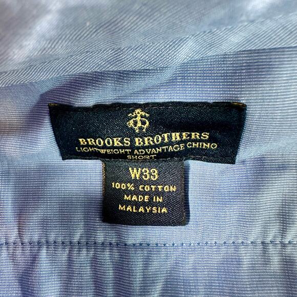 Brooks Brothers NWT Men's 33 Clark Lightweight Cotton Chino Shorts 9" Inseam - Picture 3 of 6